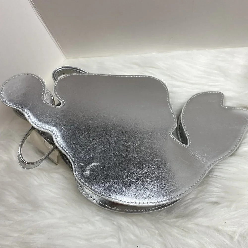 NEW Cat & Jack Mermaid Shell Purse Glitter Metallic Silver Turquoise Vinyl